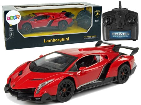 Auto Sportowe R/C 1:24 Lamborghini Veneno Czerwone 2.4 G Światła Auto Sportowe R/C 1:24 Lamborghini Veneno Czerwone 2.4 G Światła