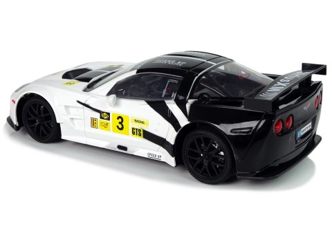 Auto Sportowe Wyścigowe R/C 1:18 Corvette C6.R Biały 2.4 G Światła Auto Sportowe Wyścigowe R/C 1:18 Corvette C6.R Biały 2.4 G Światła