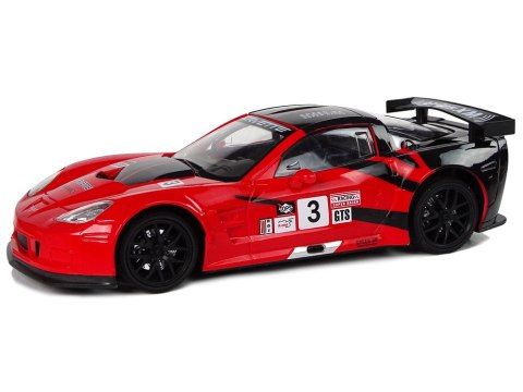 Auto Sportowe Wyścigowe R/C 1:18 Corvette C6.R Czerwony 2.4 G Światła Auto Sportowe Wyścigowe R/C 1:18 Corvette C6.R Czerwony 2.4 G Światła