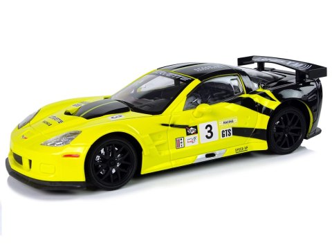 Auto Sportowe Wyścigowe R/C 1:18 Corvette C6.R Żółty 2.4 G Światła Auto Sportowe Wyścigowe R/C 1:18 Corvette C6.R Żółty 2.4 G Światła