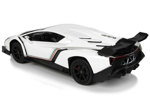 Auto Zdalnie Sterowane Lamborghini Veneno Biały Kierownica Dźwięk Światła Auto Zdalnie Sterowane Lamborghini Veneno Biały Kierownica Dźwięk Światła