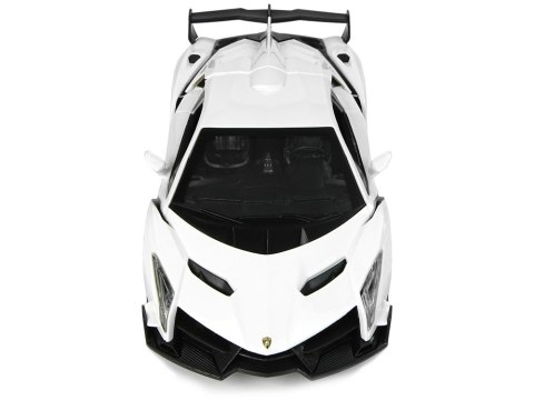 Auto Zdalnie Sterowane Lamborghini Veneno Biały Kierownica Dźwięk Światła Auto Zdalnie Sterowane Lamborghini Veneno Biały Kierownica Dźwięk Światła