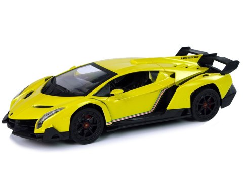 Auto Zdalnie Sterowane Lamborghini Veneno Żółte 2,4 G Pilot Kierownica Dźwięk Światła Auto Zdalnie Sterowane Lamborghini Veneno Żółte 2,4 G Pilot Kierownica Dźwięk Światła