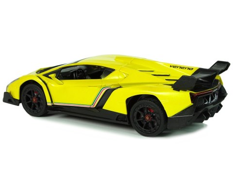Auto Zdalnie Sterowane Lamborghini Veneno Żółte 2,4 G Pilot Kierownica Dźwięk Światła Auto Zdalnie Sterowane Lamborghini Veneno Żółte 2,4 G Pilot Kierownica Dźwięk Światła
