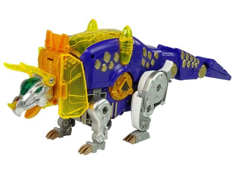 Dinobots 2w1 Dinozaur Pistolet na Strzałki Fioletowy Triceratops Tarcza Dinobots 2w1 Dinozaur Pistolet na Strzałki Fioletowy Triceratops Tarcza