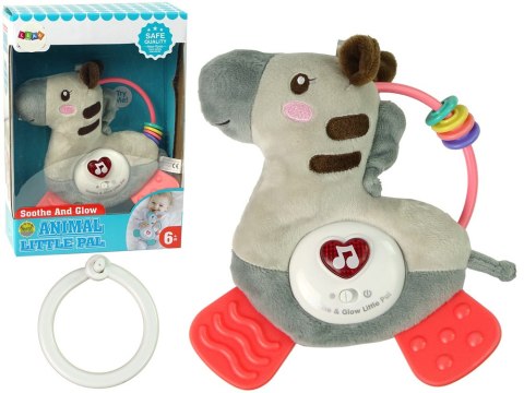 Interaktywna Edukacyjna Zebra Szara Dźwięk Melodie Gryzak Grzechotka Interaktywna Edukacyjna Zebra Szara Dźwięk Melodie Gryzak Grzechotka