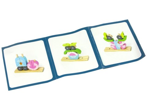 Kreatywne Klocki Drewniane Przestrzenne Układanka Sowa 3D Kreatywne Klocki Drewniane Przestrzenne Układanka Sowa 3D