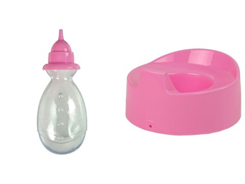 Lalka Bobas Różowa Nocnik Siusia Pije Kokardka 24 cm Lalka Bobas Różowa Nocnik Siusia Pije Kokardka 24 cm