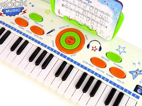Elektryczne Pianino Keyboard Dla Dzieci Niebieski Nuty USB MP3 Elektryczne Pianino Keyboard Dla Dzieci Niebieski Nuty USB MP3