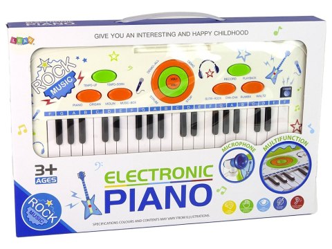 Elektryczne Pianino Keyboard Dla Dzieci Niebieski Nuty USB MP3 Elektryczne Pianino Keyboard Dla Dzieci Niebieski Nuty USB MP3