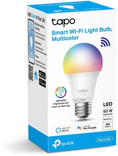 Żarówka SMART TP-LINK Tapo L530E Wi-Fi ze zmiennym kolorem Żarówka SMART TP-LINK Tapo L530E Wi-Fi ze zmiennym kolorem