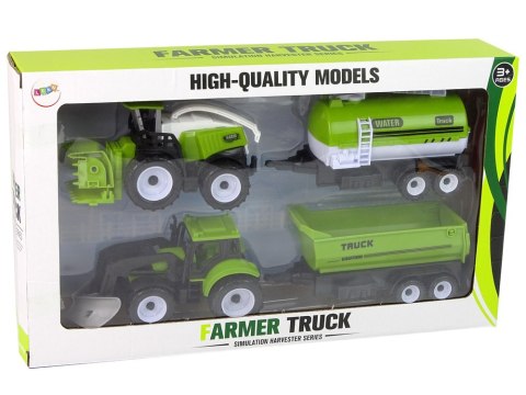 Zestaw Pojazdów Farmerskich Traktor Kombajn Cysterna Naczepa Zestaw Pojazdów Farmerskich Traktor Kombajn Cysterna Naczepa