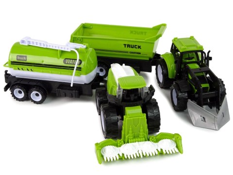 Zestaw Pojazdów Farmerskich Traktor Kombajn Cysterna Naczepa Zestaw Pojazdów Farmerskich Traktor Kombajn Cysterna Naczepa