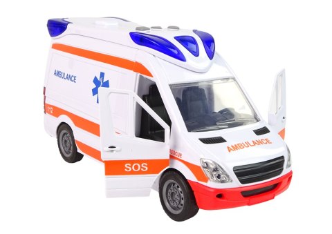 Interaktywne Auto Karetka Ambulans + Nosze Światło Dźwięk Interaktywne Auto Karetka Ambulans + Nosze Światło Dźwięk