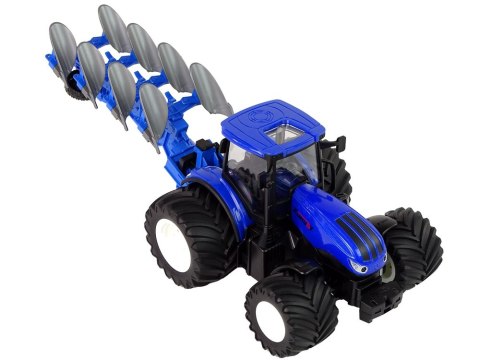 Traktor Zdalnie Sterowany 1:24 Pług Metalowy Niebieski Traktor Zdalnie Sterowany 1:24 Pług Metalowy Niebieski