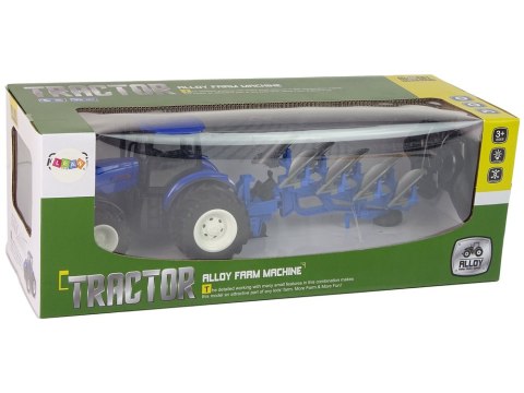 Traktor Zdalnie Sterowany 1:24 Pług Metalowy Niebieski Traktor Zdalnie Sterowany 1:24 Pług Metalowy Niebieski