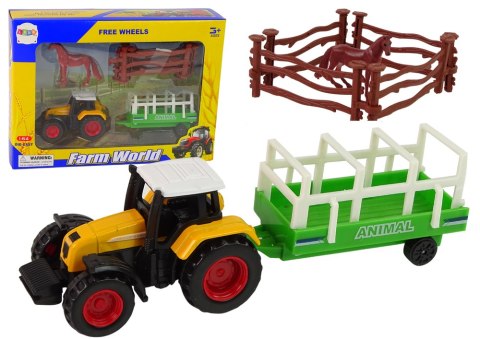 Zestaw Farma Traktor Przyczepa Koń 1:64 Zestaw Farma Traktor Przyczepa Koń 1:64