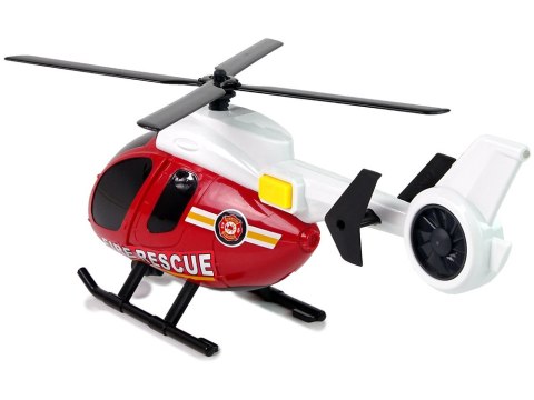 Zestaw Pojazdów Helikopter Auto Straż Pożarna Dźwięk Czerwone Zestaw Pojazdów Helikopter Auto Straż Pożarna Dźwięk Czerwone