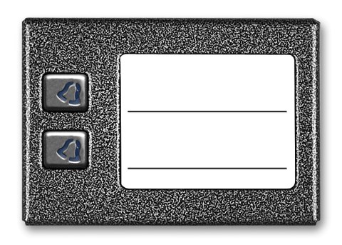 ACO CDN-2NP GR Podświetlany panel listy lokatorów z 2 przyciskami