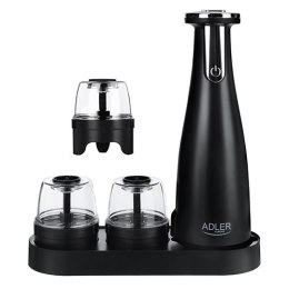 AD 4449 black Młynek do przypraw, soli i pieprzu - zestaw 3 młynków - usb