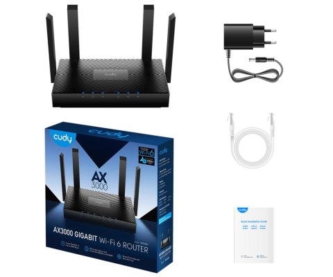 ROUTER WR3000 Wi-Fi 6 2.4 GHz, 5 GHz CUDY