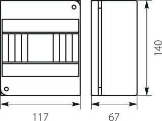 Rozdzielnica n/t RNO 6 IP30 140x117x67mm, biała | 5.6 Elektro-Plast Opatówek