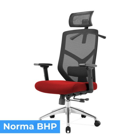 Fotel biurowy ergonomiczny Rosa czerwony ANGEL