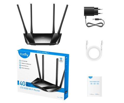 PUNKT DOSTĘPOWY 4G LTE +ROUTER LT400 2.4 GHz, 5 GHz, 300 Mb/s CUDY