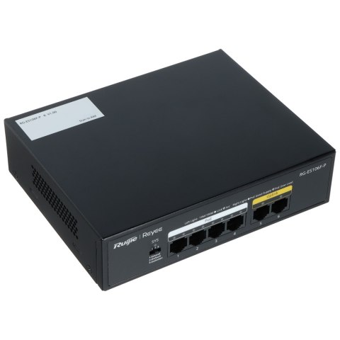 SWITCH POE RG-ES106F-P 4-PORTOWY REYEE SWITCH POE RG-ES106F-P 4-PORTOWY REYEE