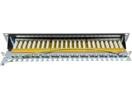 Patch panel STP kat.6A 24 porty LSA 1U ALANTEC