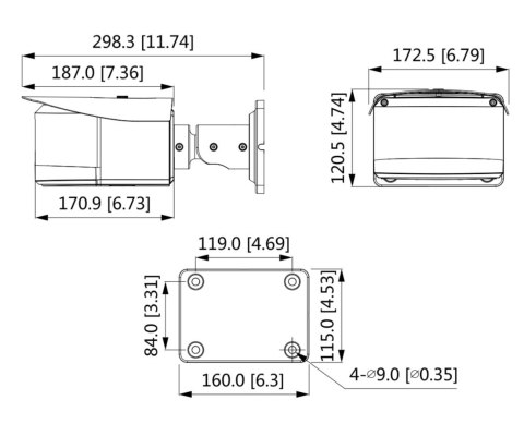 KAMERA WANDALOODPORNA IP IPC-PFW83242-A180-E4 PANORAMICZNA - 32 Mpx, 4 x 2.8 mm DAHUA KAMERA WANDALOODPORNA IP IPC-PFW83242-A180-E4 PANORAMICZNA - 32 Mpx, 4 x 2.8 mm DAHUA