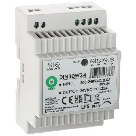 ZASILACZ IMPULSOWY DIN30W24 POS ZASILACZ IMPULSOWY DIN30W24 POS