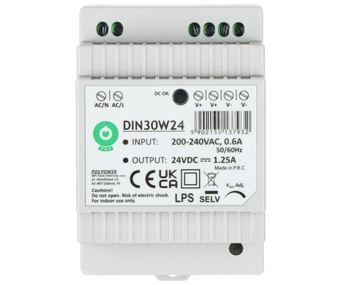 ZASILACZ IMPULSOWY DIN30W24 POS ZASILACZ IMPULSOWY DIN30W24 POS