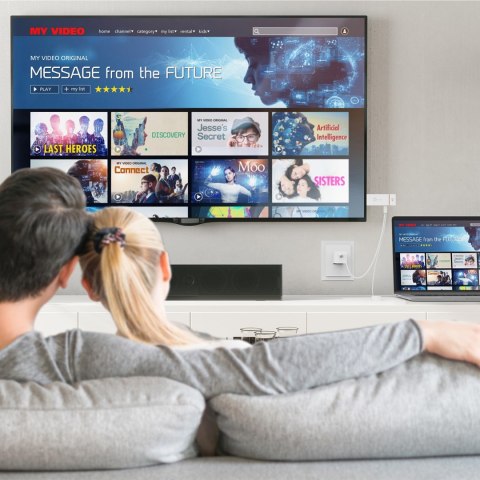 Nadajnik i odbiornik audio/video bezprzewodowy j5create ScreenCast 4K Wireless Display Adapter; kolor biały JVAW76-N Nadajnik i odbiornik audio/video bezprzewodowy j5create ScreenCast 4K Wireless Display Adapter; kolor biały JVAW76-N