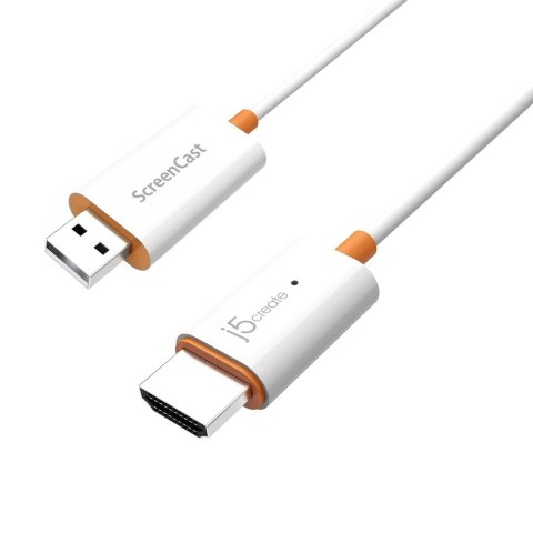 Nadajnik i odbiornik audio/video bezprzewodowy j5create ScreenCast HDMI™ Wireless Display; kolor biały JVAW56-N Nadajnik i odbiornik audio/video bezprzewodowy j5create ScreenCast HDMI™ Wireless Display; kolor biały JVAW56-N