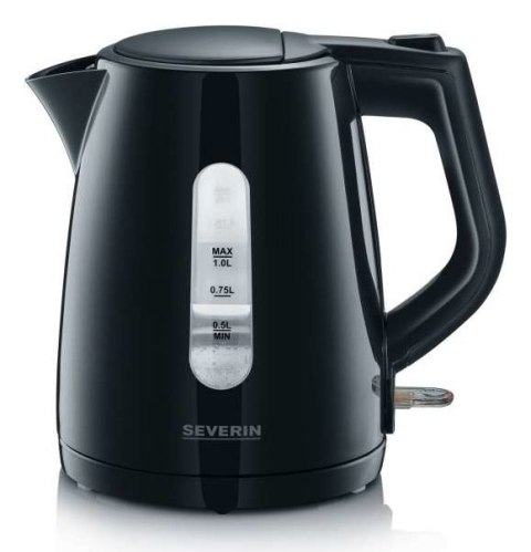 SEVERIN CZAJNIK ELEKTRYCZNY 1L, PLASTIK, ZAKRYTA GRZAŁKA, WSKAŹNIK POZIOMU WODY, ZAKRYTY ELEMENT GRZEJNY, MOC 2200W WK3410