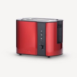 SEVERIN TOSTER CZERWONY, STAL NIERDZEWNA, 2 KROMKI, PRZYCISK ROZMRAŻANIA, ELEKTR. KONTR. OPIEKANIA, MOC 800W AT2217