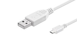 KABEL USB 2.0 GOOBAY USB-USB MICRO TYPE A-B M/M 1.8M Hi-Speed biały Gembird