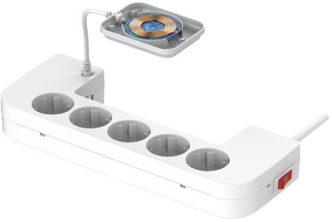 LISTWA ANTYPRZEPIĘCIOWA Z ZABEZPIECZENIEM Energizer 5x SCHUKO 2x USB-A 1x USB-C 2500W 10A KABEL 2M MAGNETIC