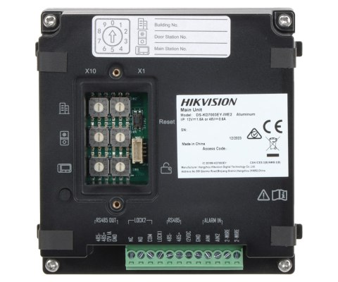 ZESTAW WIDEODOMOFONOWY DS-KIS704EY/ALUMINUM Hikvision