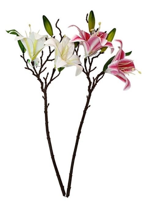 SZTUCZNY KWIAT LILIA OZDOBNA GAŁĄZKA LILII SZTUCZNE KWIATY