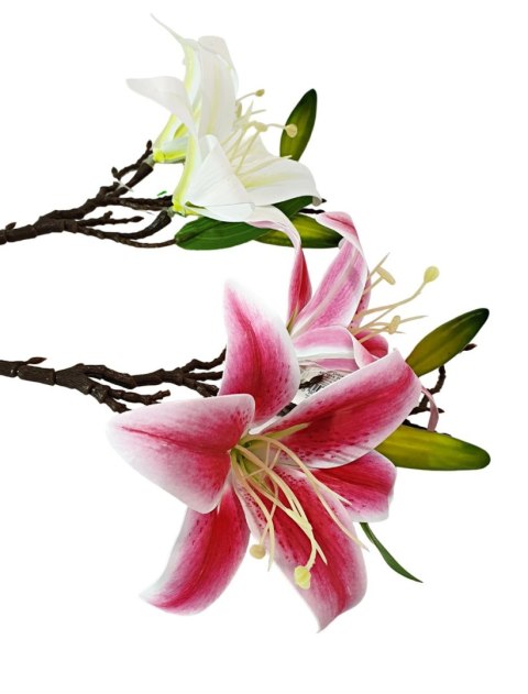 SZTUCZNY KWIAT LILIA OZDOBNA GAŁĄZKA LILII SZTUCZNE KWIATY
