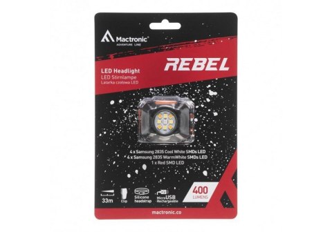 LATARKA CZOŁOWA REBEL 400LM POMARAŃCZOWA LATARKA CZOŁOWA REBEL 400LM POMARAŃCZOWA