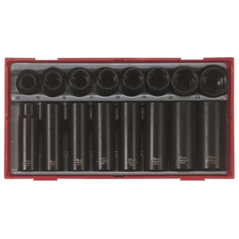 ZESTAW NASADEK Z CHWYTEM KWADRATOWYM 1/2''TT9116N, 23EL. ZESTAW NASADEK Z CHWYTEM KWADRATOWYM 1/2''TT9116N, 23EL.