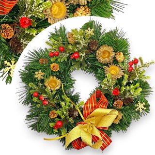 WIANEK ŚWIĄTECZNY WIEJSKI STROIK NA BOŻE NARODZENIE