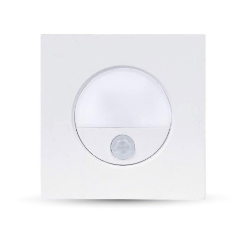 Oprawa schodowa 3W LED V-TAC biała czujnik ruchu 230V VT-8035 4000K 100lm