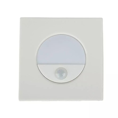 Oprawa schodowa 3W LED V-TAC biała czujnik ruchu 230V VT-8035 4000K 100lm