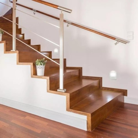 Oprawa schodowa 3W LED V-TAC biała czujnik ruchu 230V VT-8035 4000K 100lm