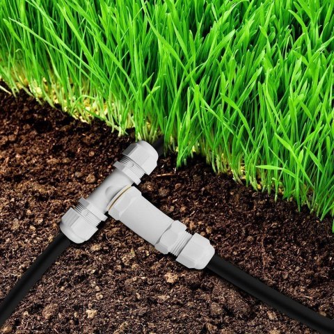 Złączka Mufa Hermetyczna 3x3Pin Biała Trójnik 0.5-4mm2 Średnica przewodu 8-12mm IP68 V-TAC VT-869 Złączka Mufa Hermetyczna 3x3Pin Biała Trójnik 0.5-4mm2 Średnica przewodu 8-12mm IP68 V-TAC VT-869