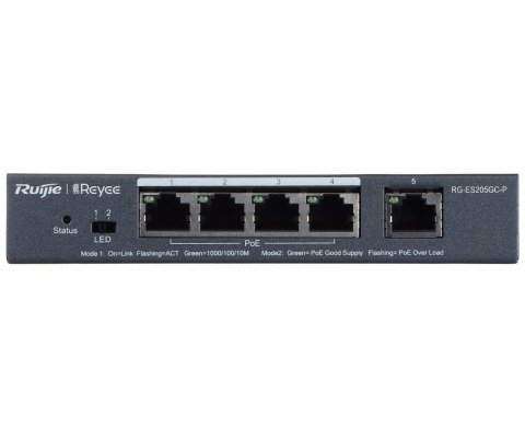 SWITCH POE RG-ES205GC-P 4-PORTOWY REYEE SWITCH POE RG-ES205GC-P 4-PORTOWY REYEE